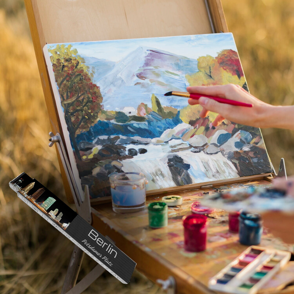 streetline Berlin Potsdamer Platz Meterstab aus Holz