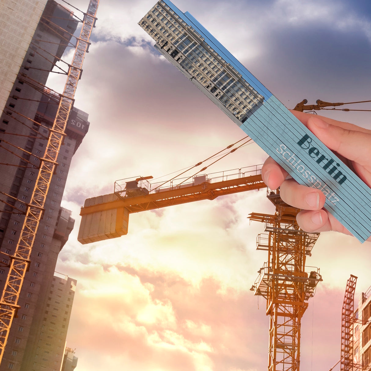 streetline Berlin Schlossplatz Meterstab aus Holz