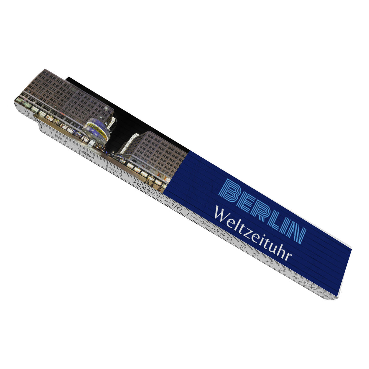 streetline Berlin Weltzeituhr Meterstab aus Holz