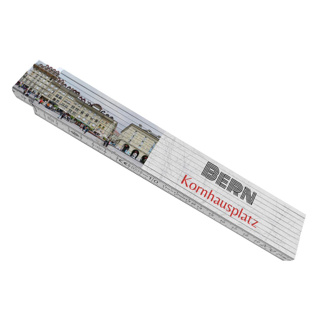 streetline Bern Kornhausplatz Meterstab aus Holz