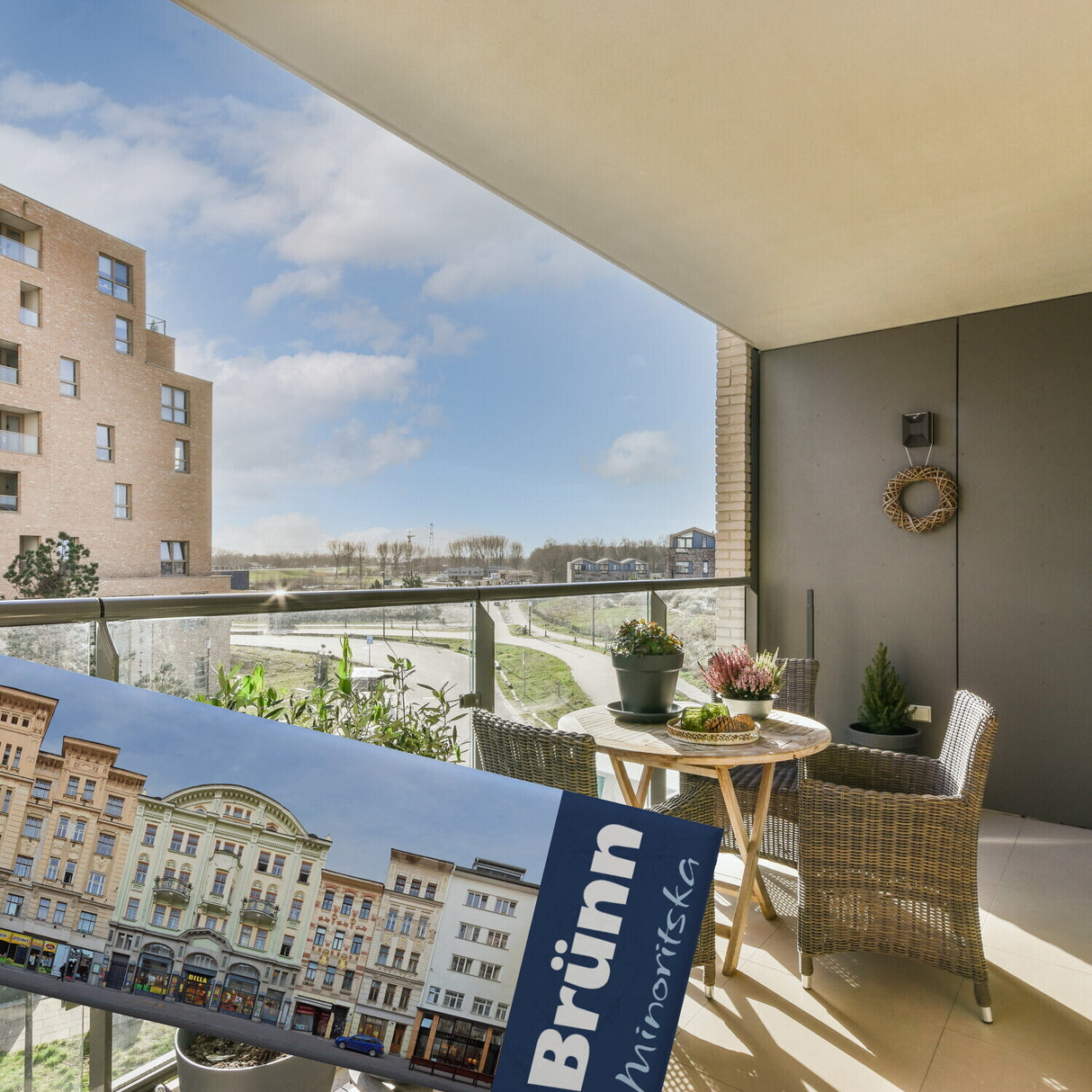 streetline Brünn Minoritska Panorama Souvenir Magnet