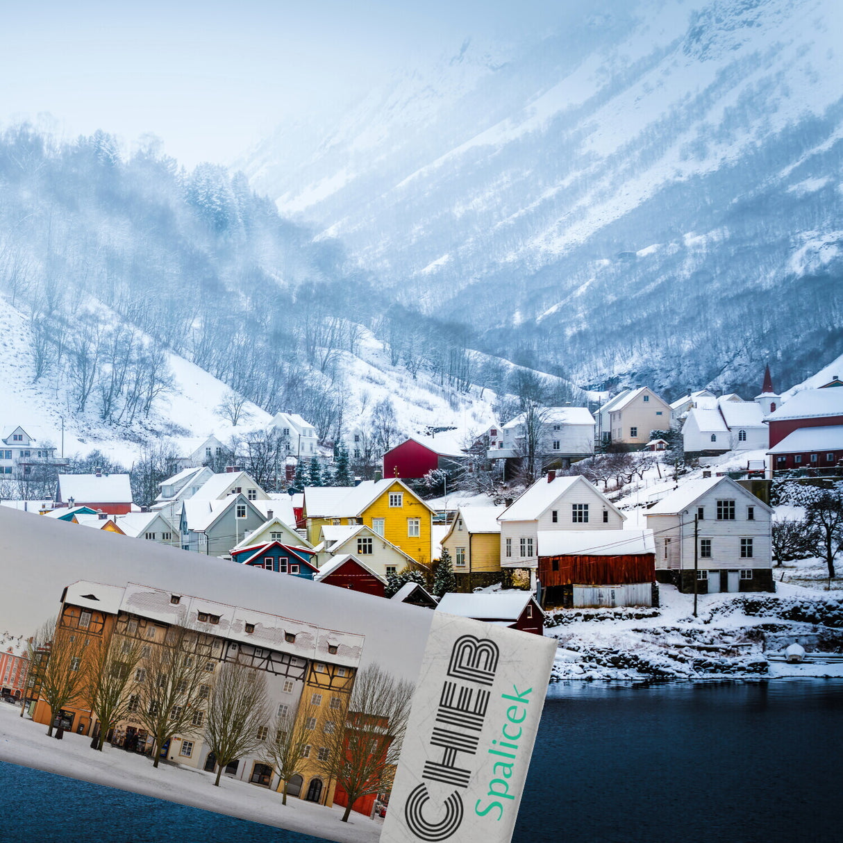 streetline Cheb Spalicek Panorama Souvenir Magnet