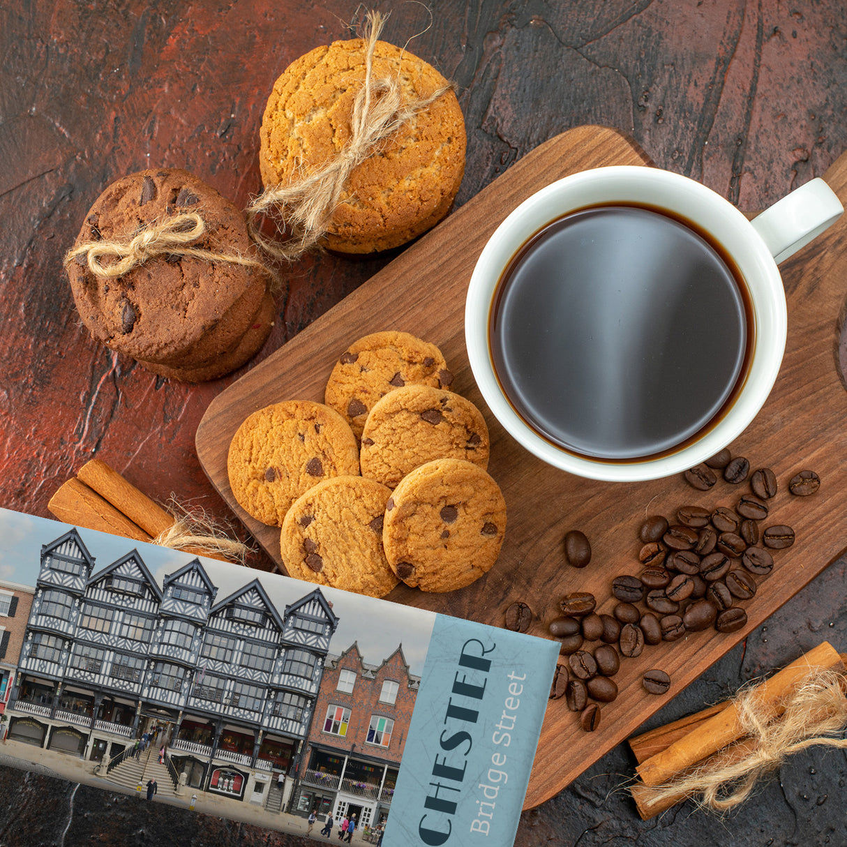 streetline CHESTER Bridge Street Panorama Souvenir Magnet