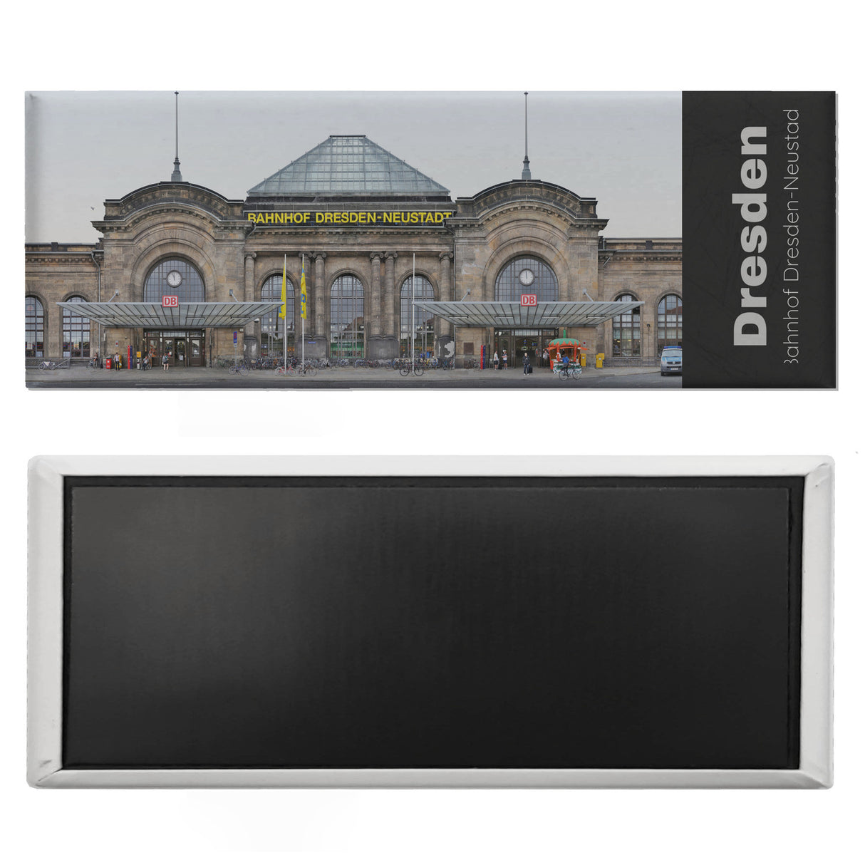 streetline Dresden Bahnhof Dresden-Neustadt Panorama Souvenir Magnet