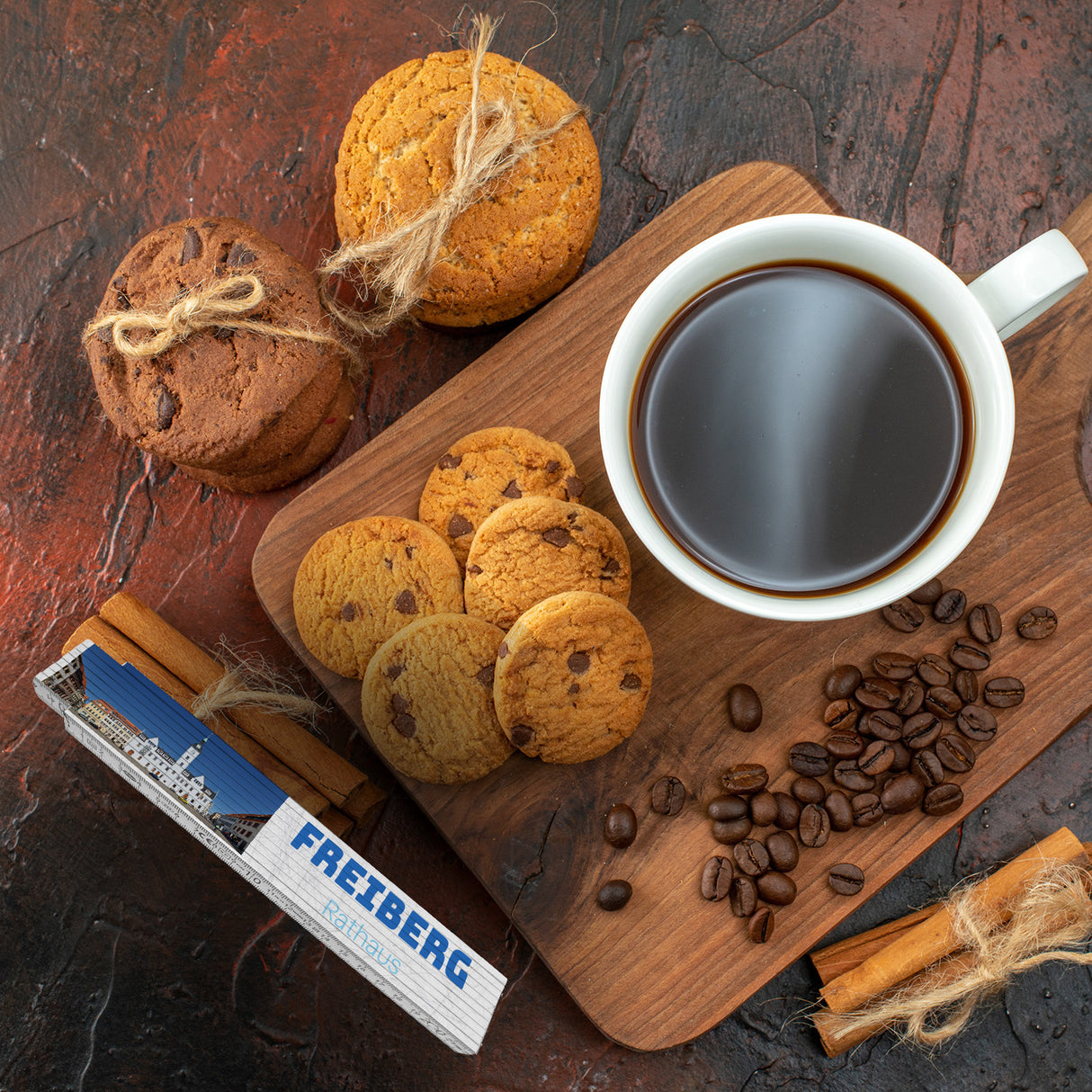 streetline Freiberg Rathaus Meterstab aus Holz