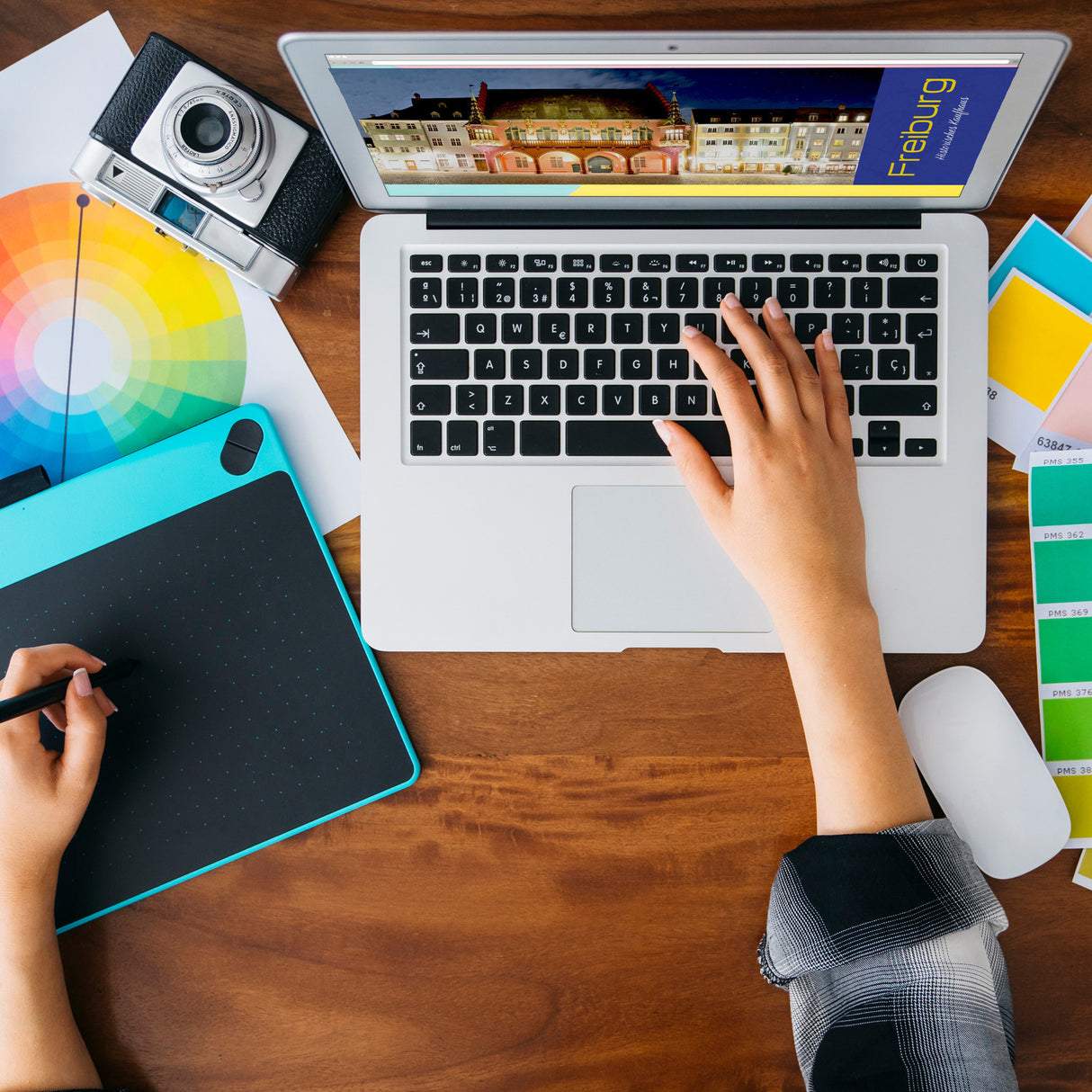 streetline Freiburg Historisches Kaufhaus Panorama Souvenir Magnet