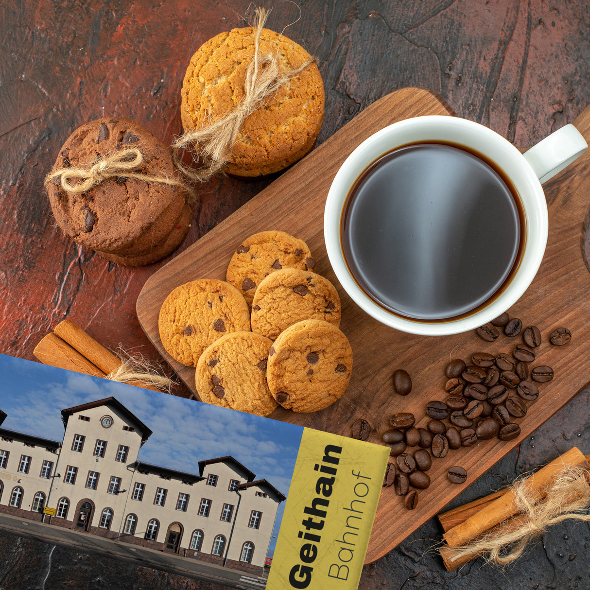 streetline Geithain Bahnhof Panorama Souvenir Magnet