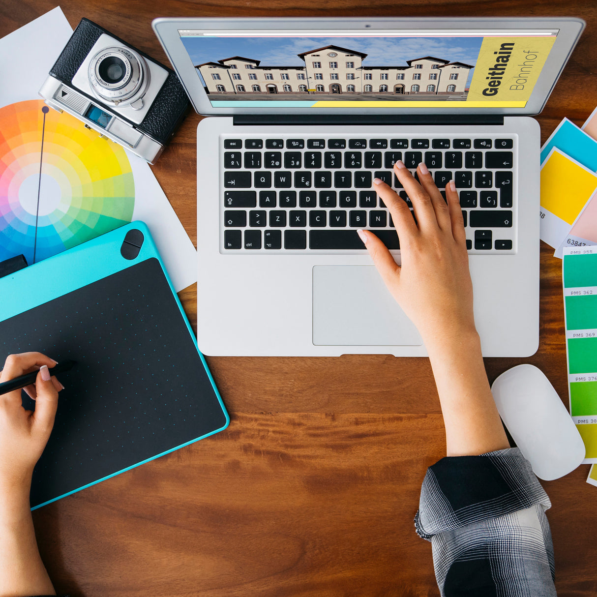 streetline Geithain Bahnhof Panorama Souvenir Magnet