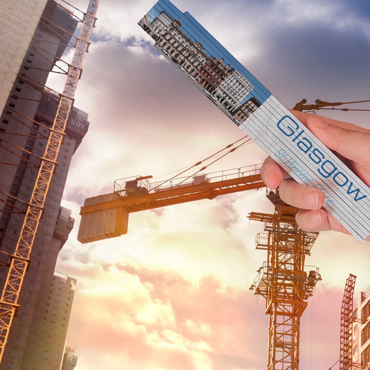 streetline Glasgow St Vincent Place Meterstab aus Holz