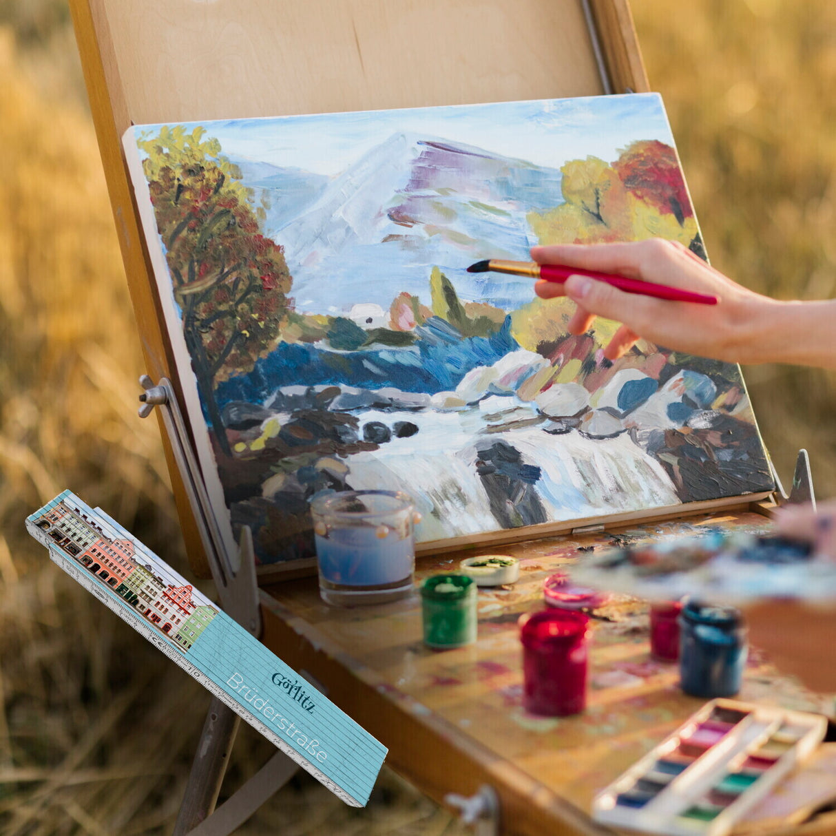 streetline Görlitz Brüderstraße Meterstab aus Holz