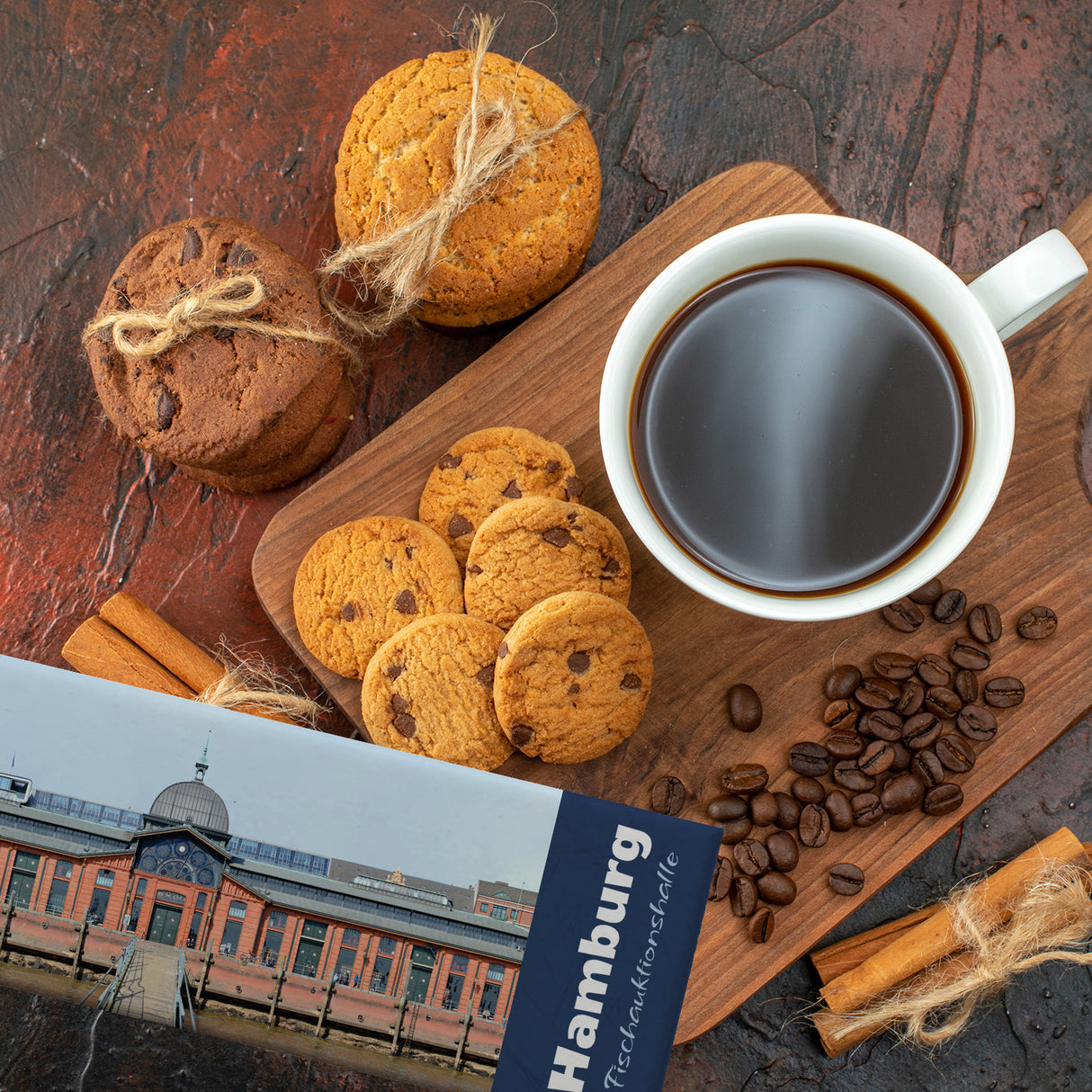 streetline Hamburg Fischauktionshalle Panorama Souvenir Magnet