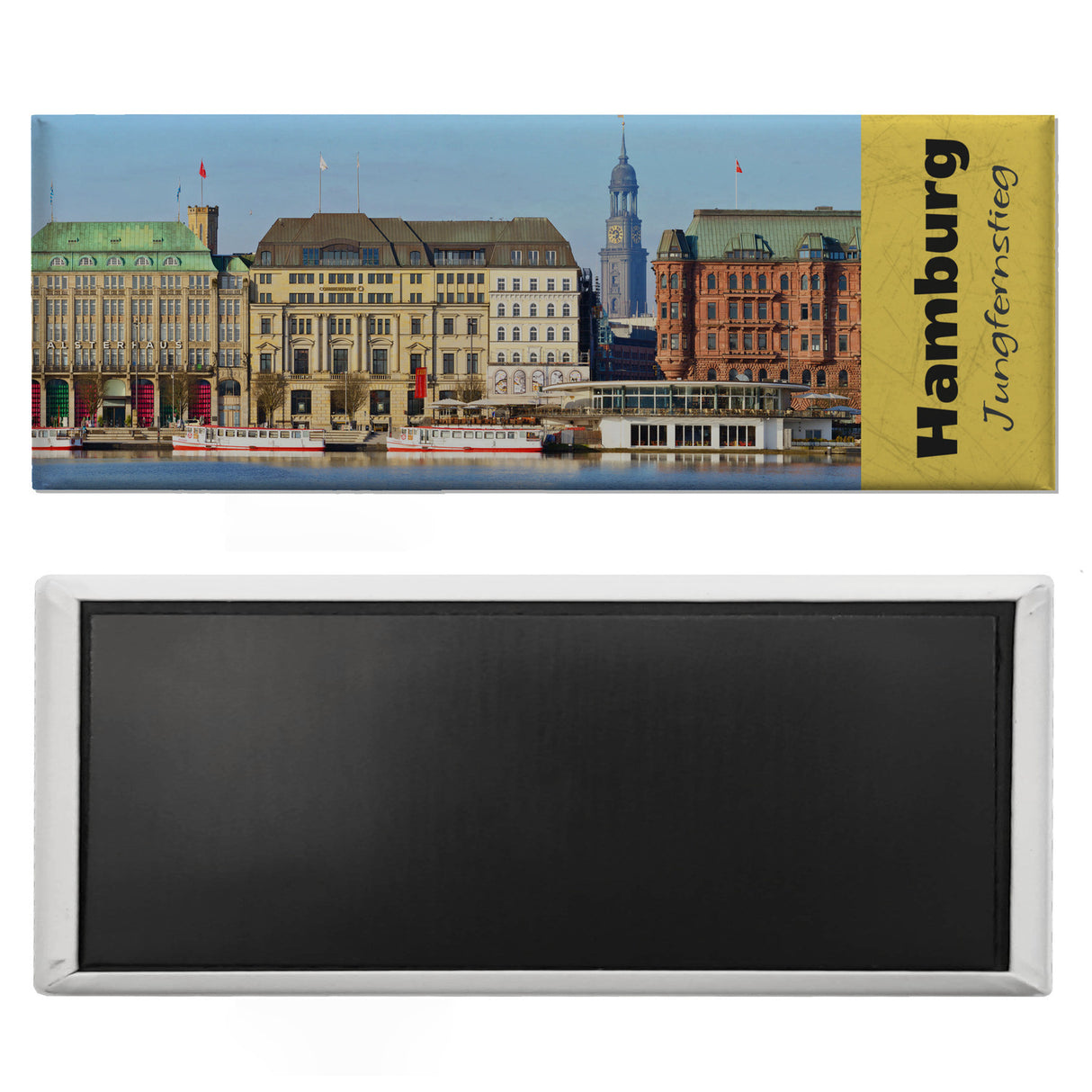 streetline Hamburg Jungfernstieg Panorama Souvenir Magnet