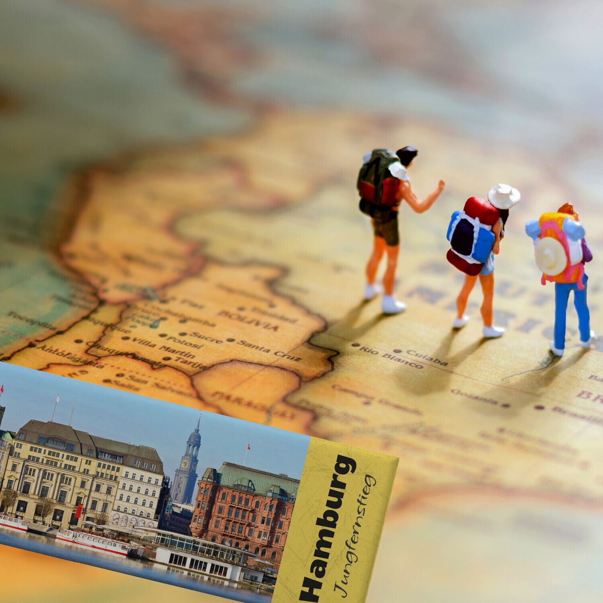 streetline Hamburg Jungfernstieg Panorama Souvenir Magnet