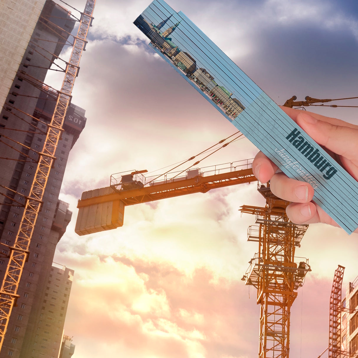 streetline Hamburg Jungfernstieg Meterstab aus Holz