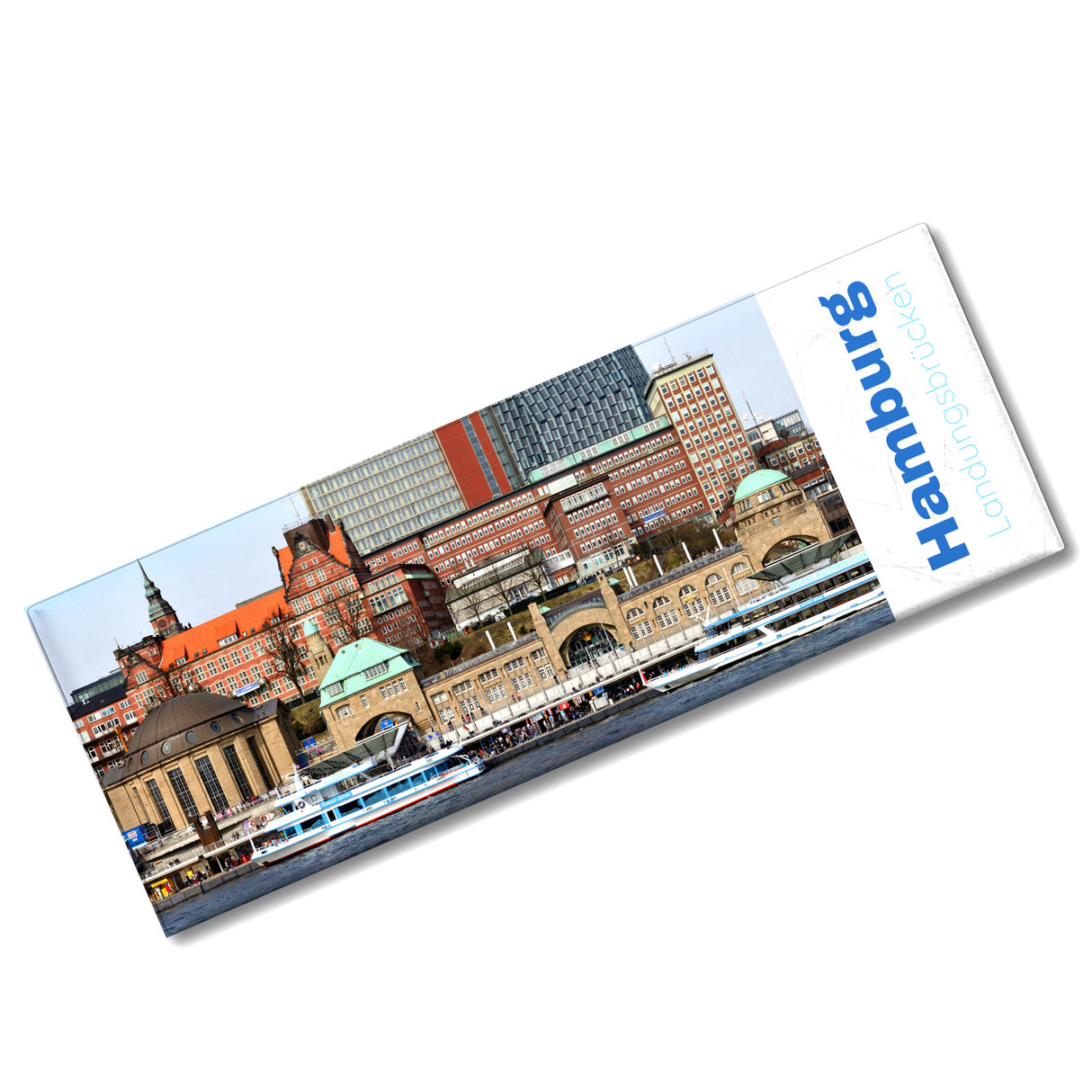 streetline Hamburg Landungsbrücken Panorama Souvenir Magnet