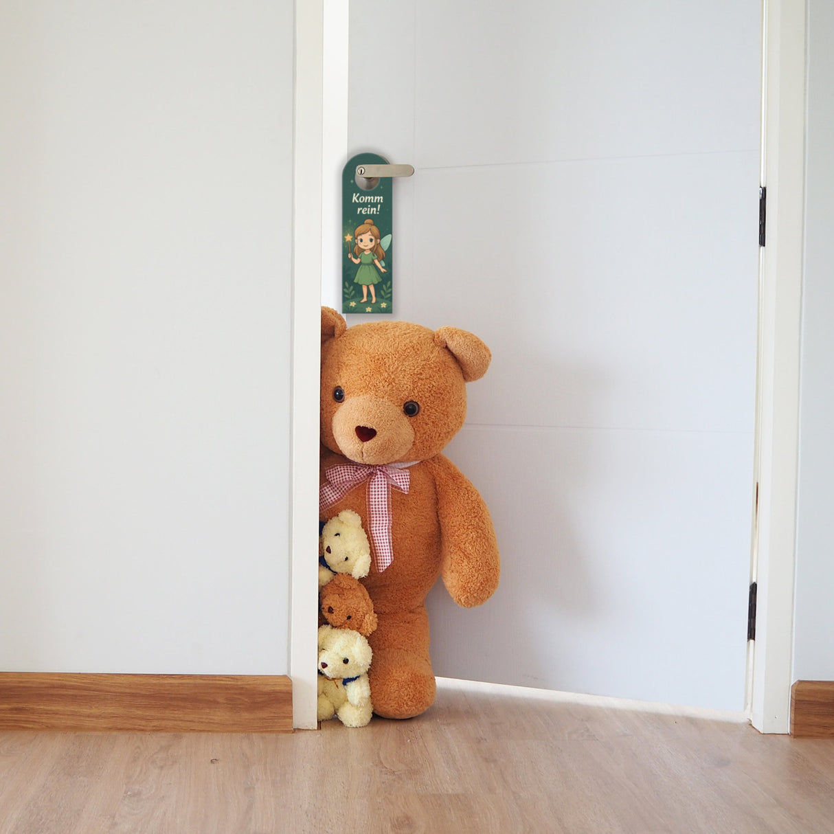 Bleib draußen! Komm rein! Fee im Wald Türhänger