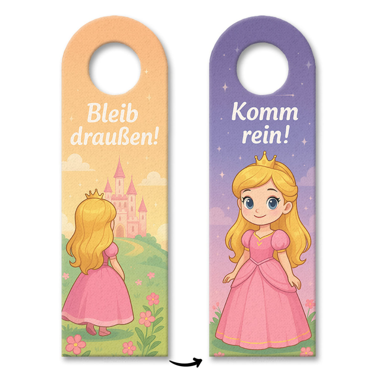 Prinzessin Schloss Bleib draußen! Komm rein! Türhänger