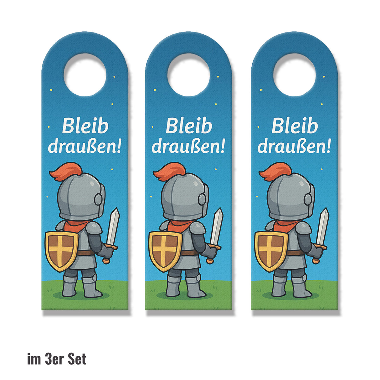 Ritter Drache Bleib draußen! Komm rein! Türhänger