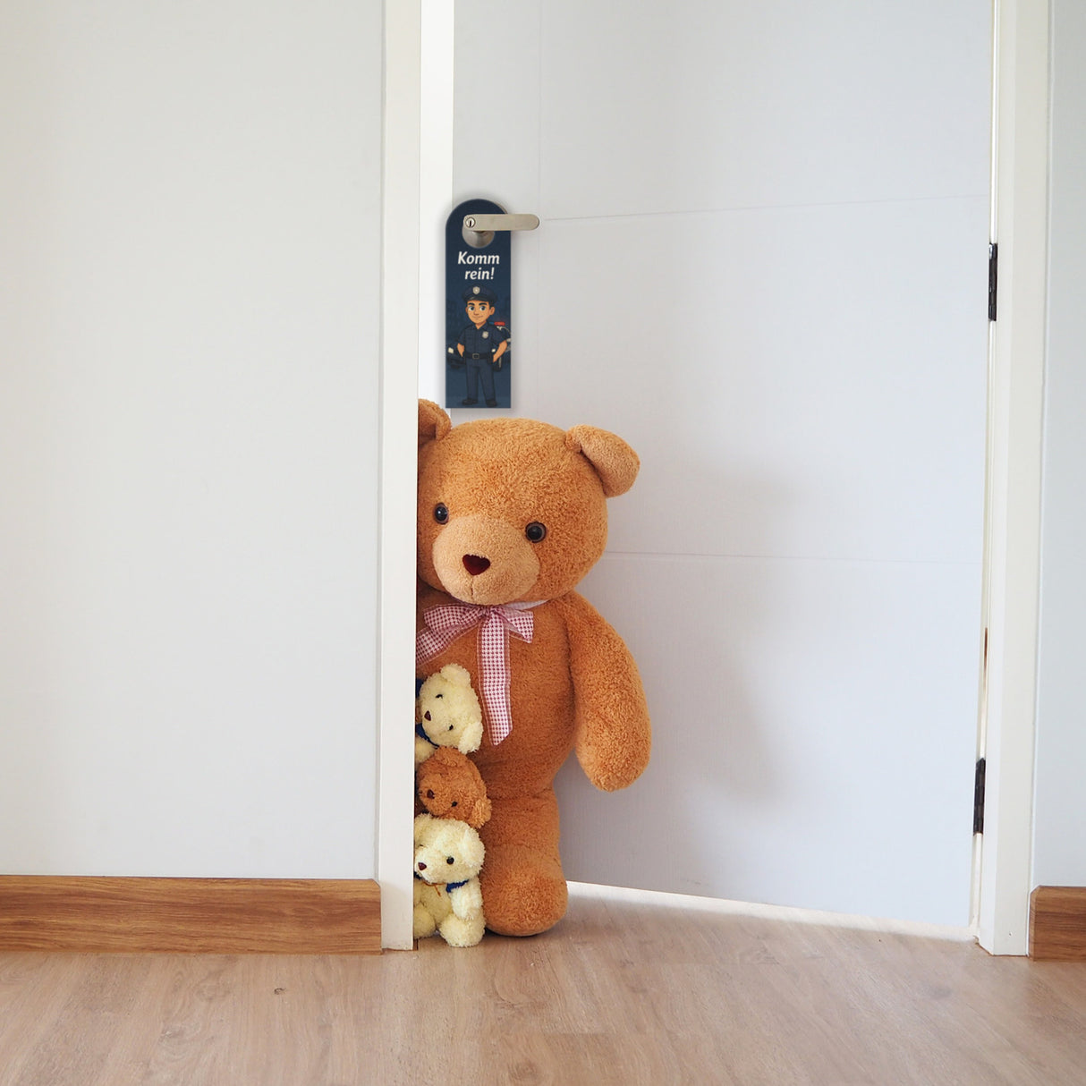 Polizisten Cartoon Bleib draußen! Komm rein! Türhänger