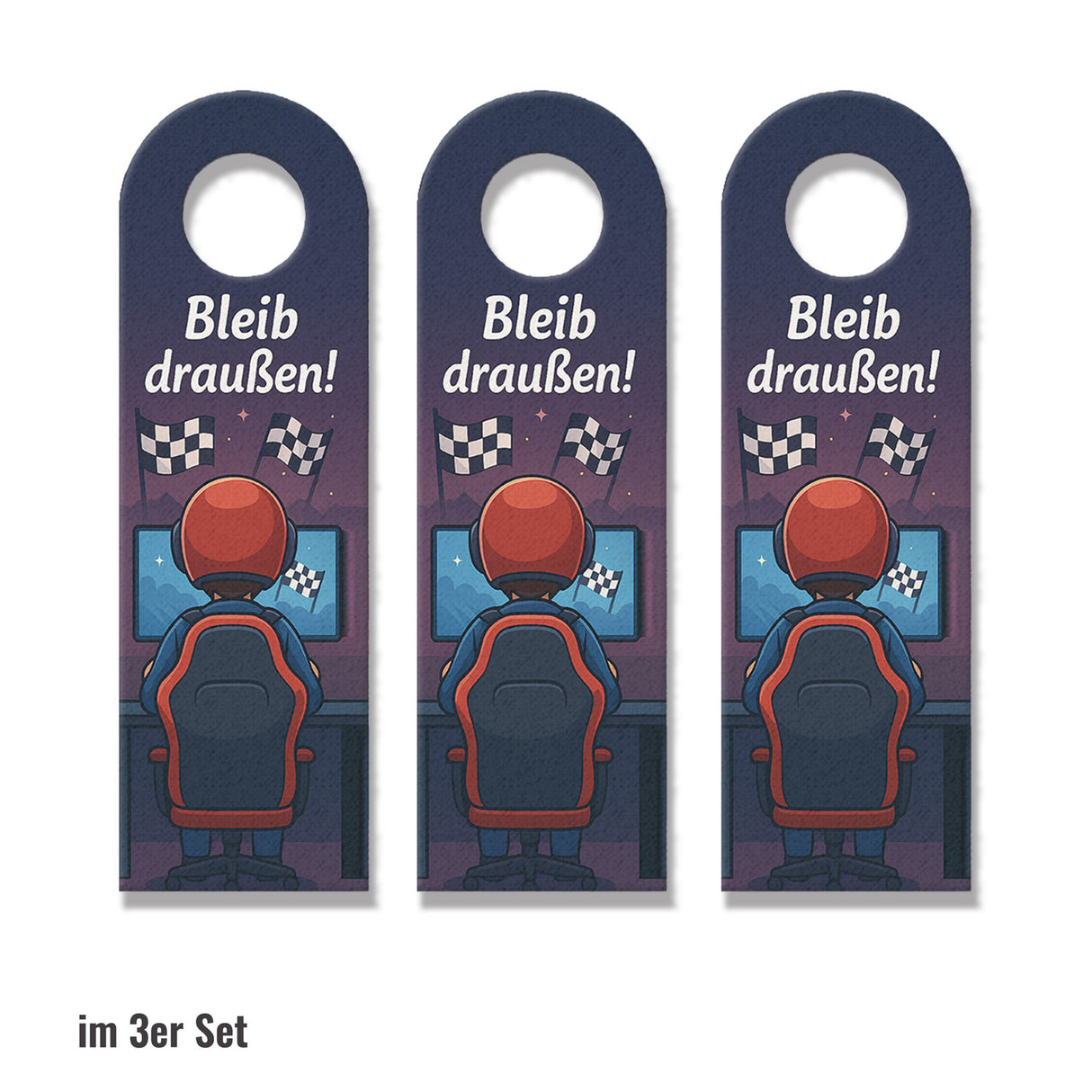 Rennen Gaming Bleib draußen! Komm rein! Türhänger