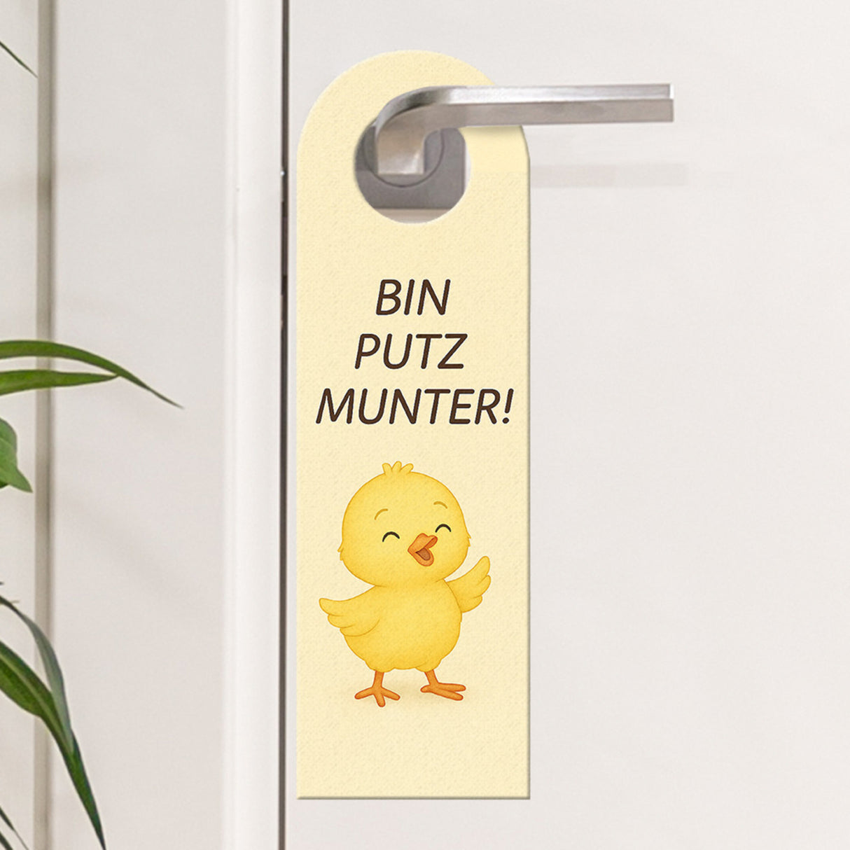 Küken Putz munter! Ruhe Küken schläft Türhänger fürs Kinderzimmer