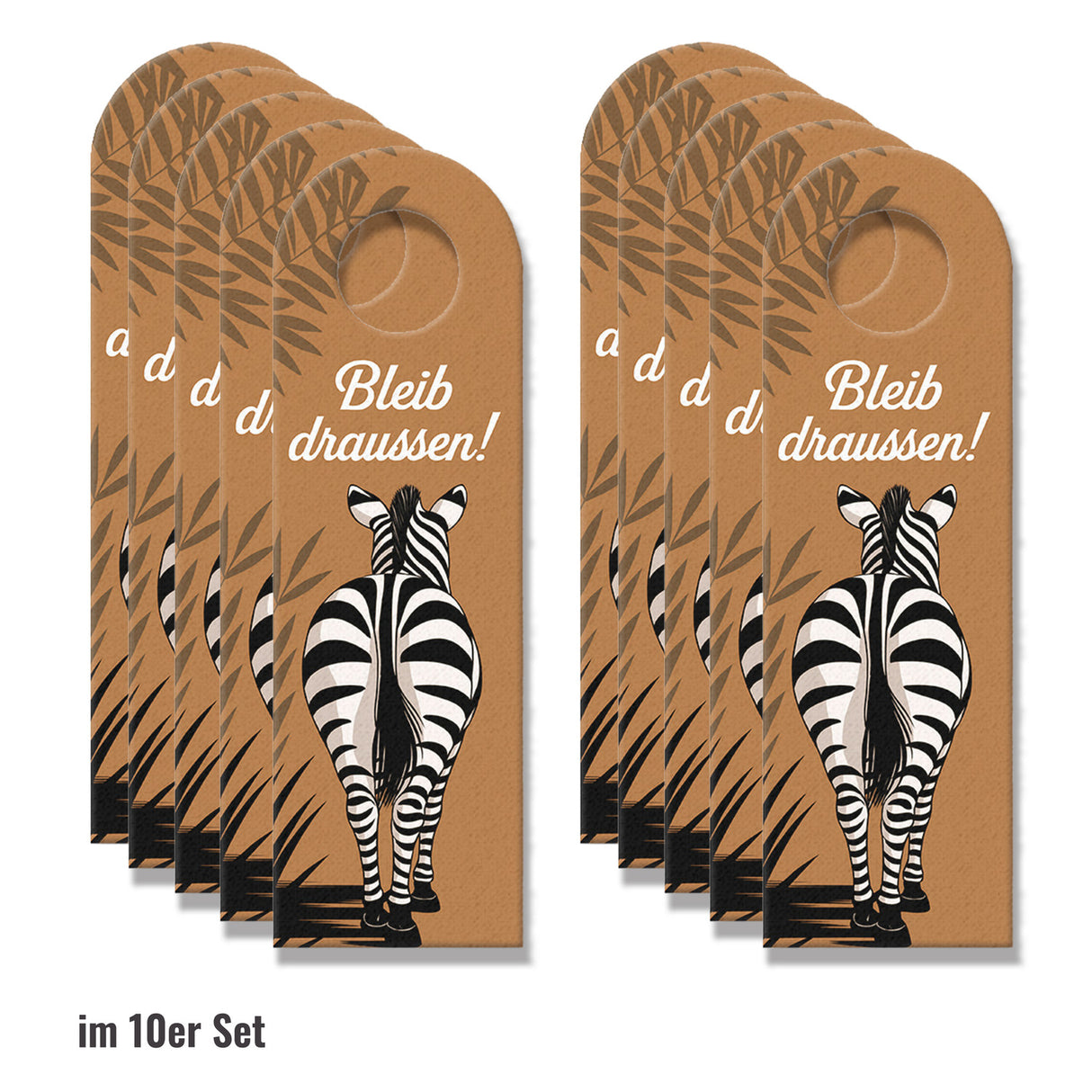 Bleib draußen! Komm rein! Zebras Türhänger