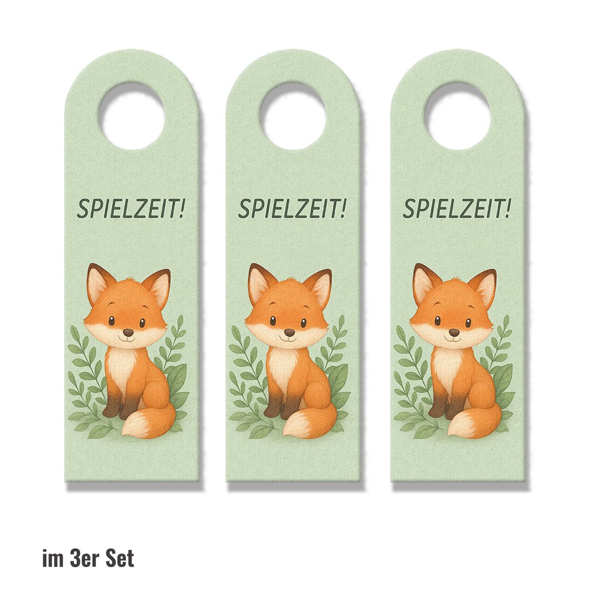 Fuchs Spielzeit bitte nicht stören Schlafzeit Türhänger fürs Kinderzimmer