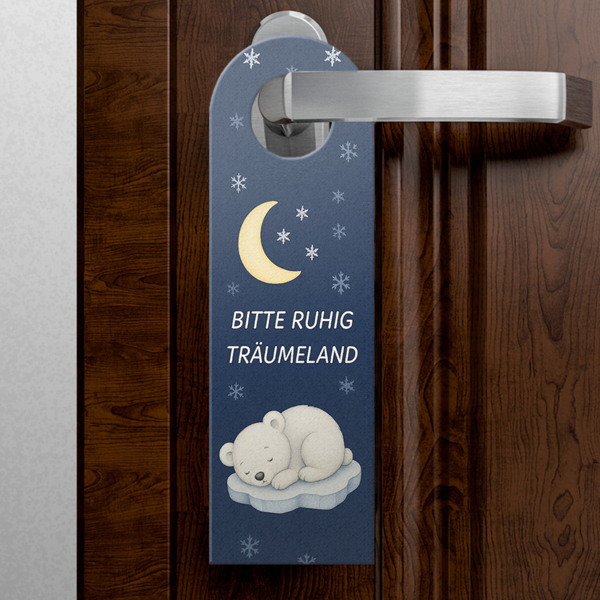 Eisbär Ich bin wach! Bitte ruhig Träumeland Türhänger fürs Kinderzimmer