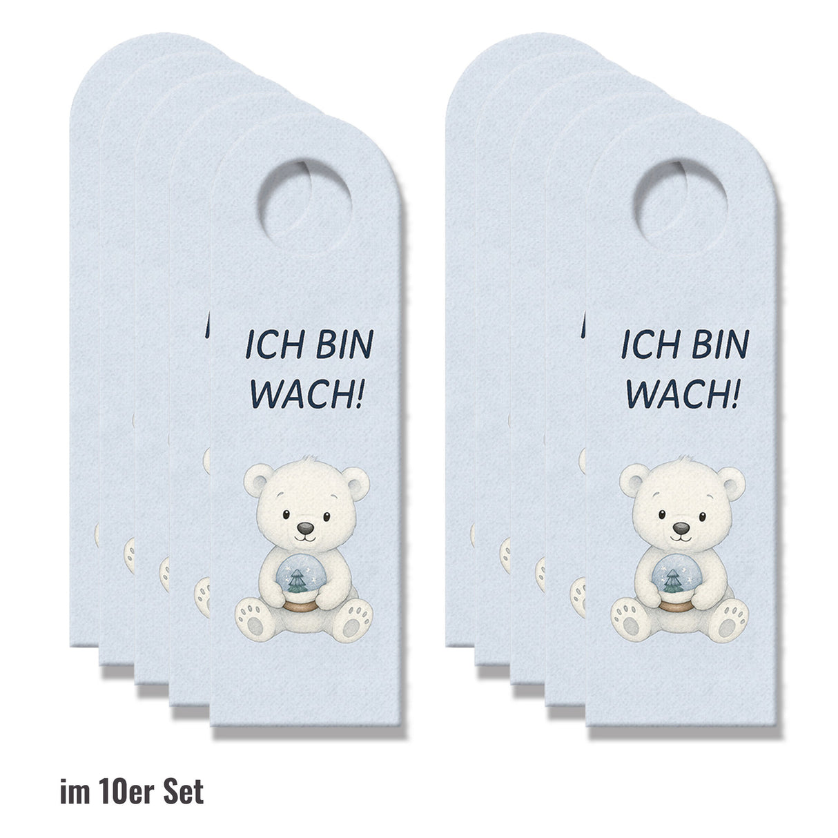 Eisbär Ich bin wach! Bitte ruhig Träumeland Türhänger fürs Kinderzimmer