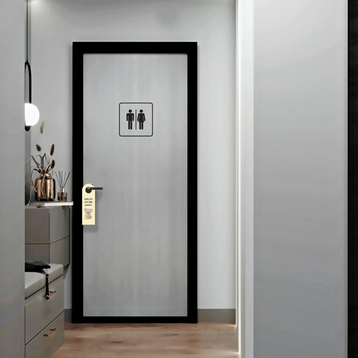 Koala Ich bin wach Bärchen träumt Türhänger fürs Kinderzimmer