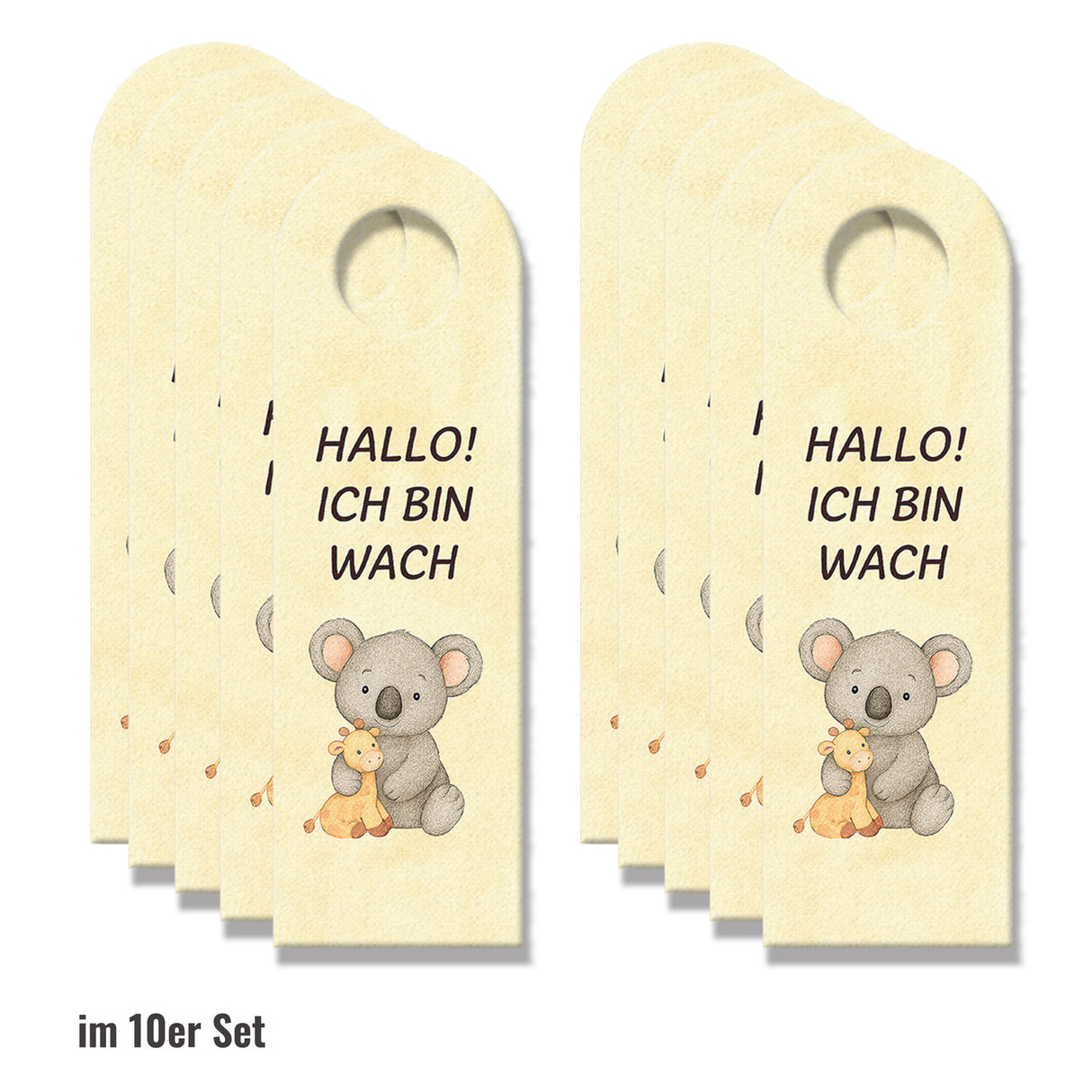 Koala Ich bin wach Bärchen träumt Türhänger fürs Kinderzimmer
