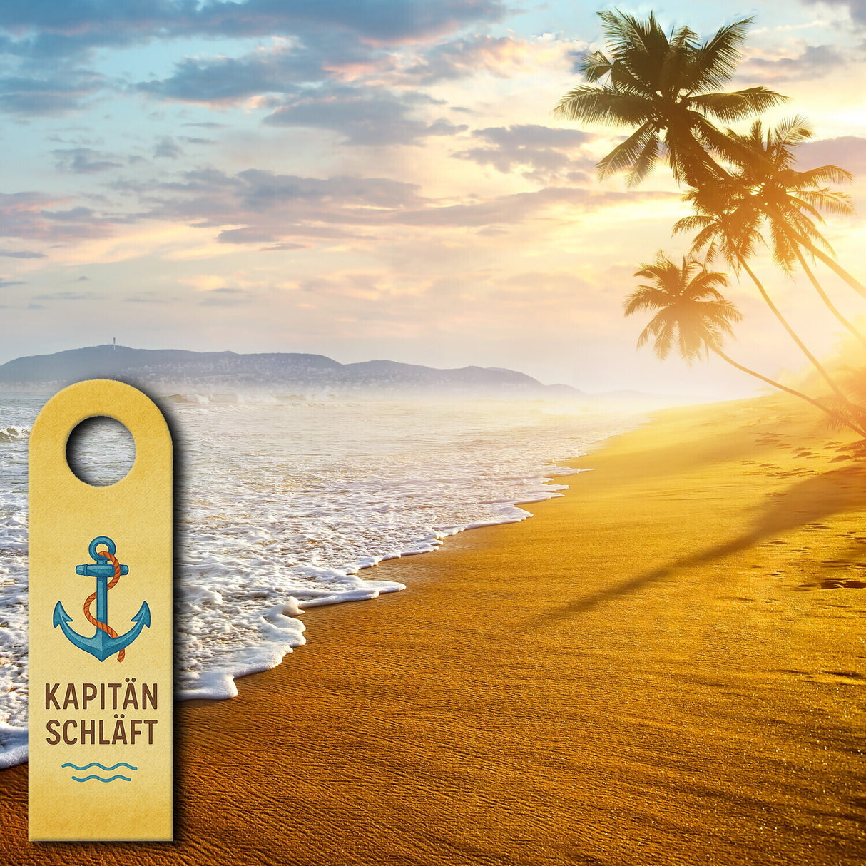 Nautisches Ankerdesign Kapitän schläft Kajüte frei Türhänger