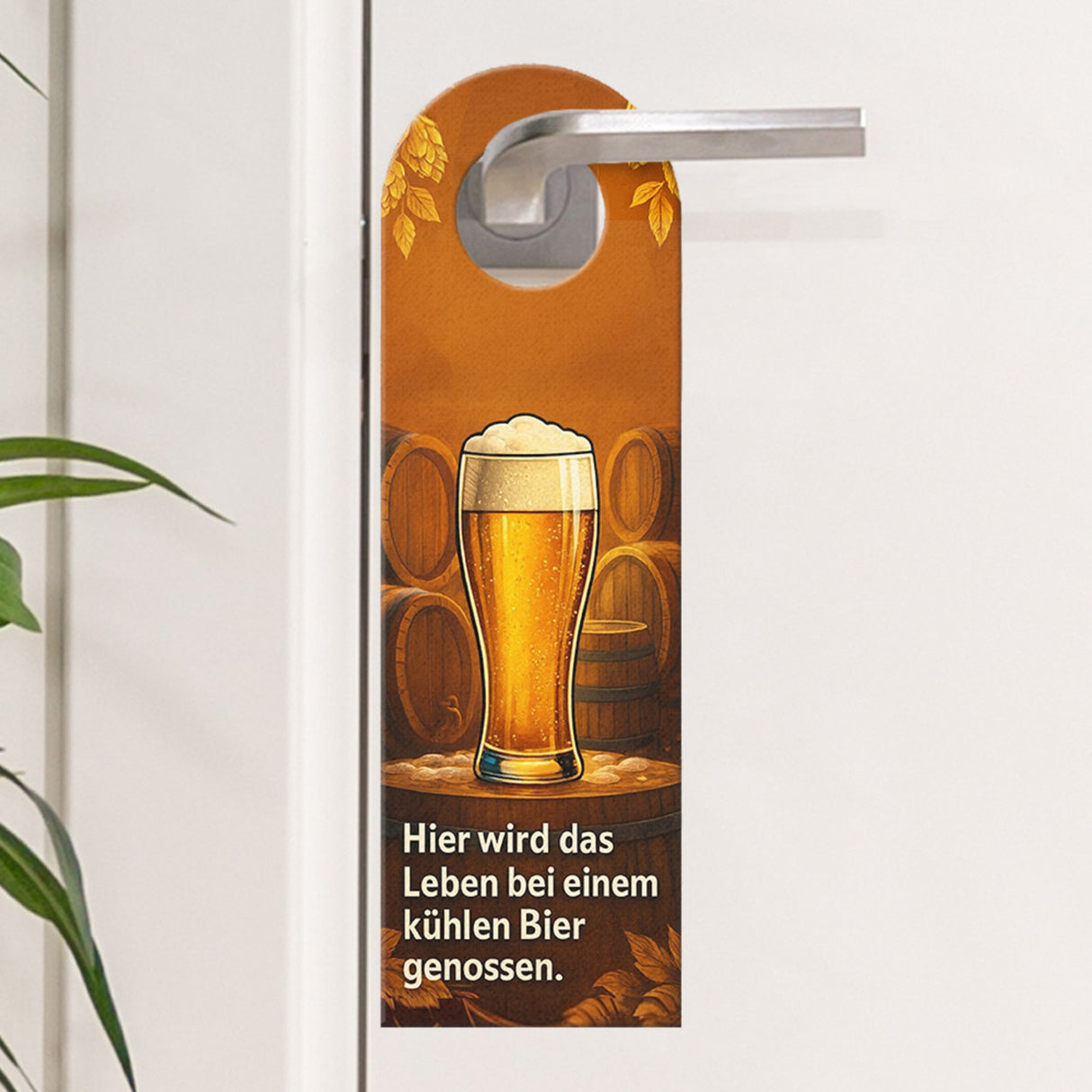 Mal kurz weg Bier holen Türhänger Vintage