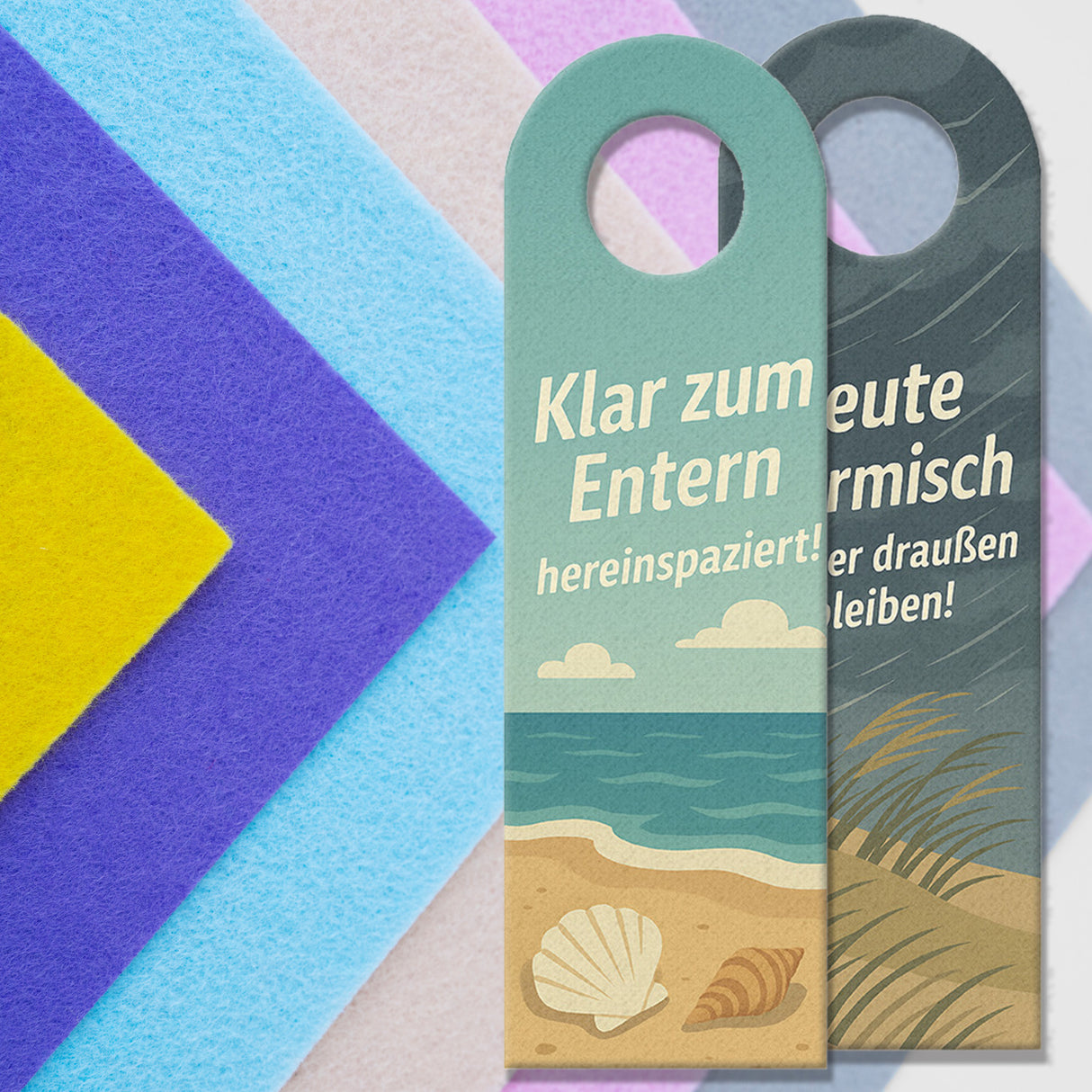 Heute stürmisch - besser draußen bleiben Türhänger Maritim