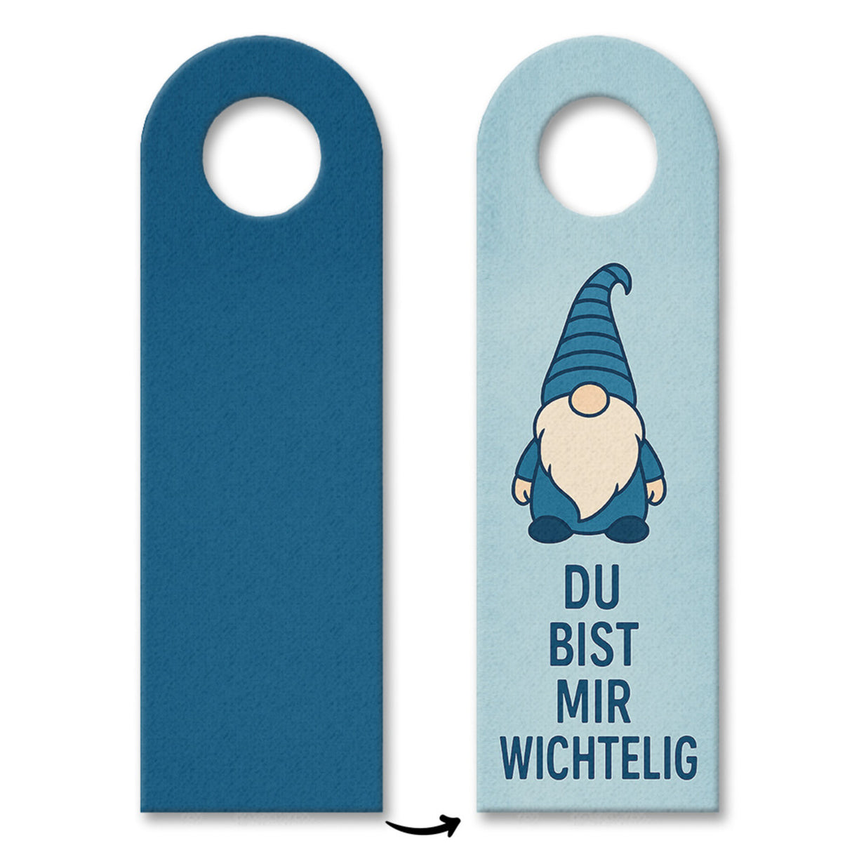 Du bist mir wichtelig Cartoon Wichtel Türhänger