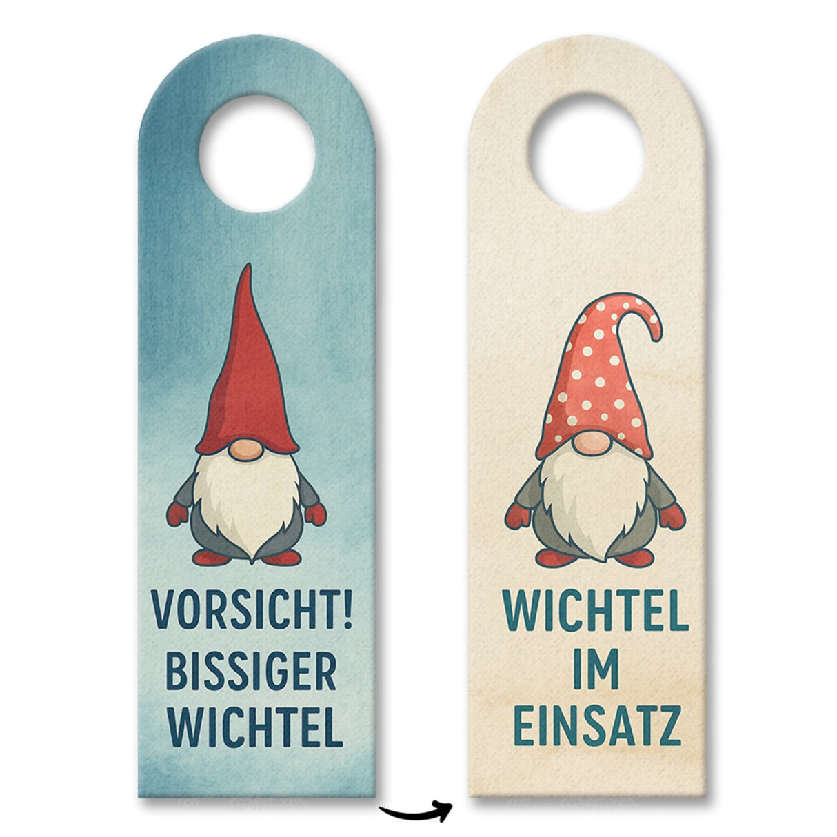 Vorsicht bissiger Wichtel im Einsatz Türhänger