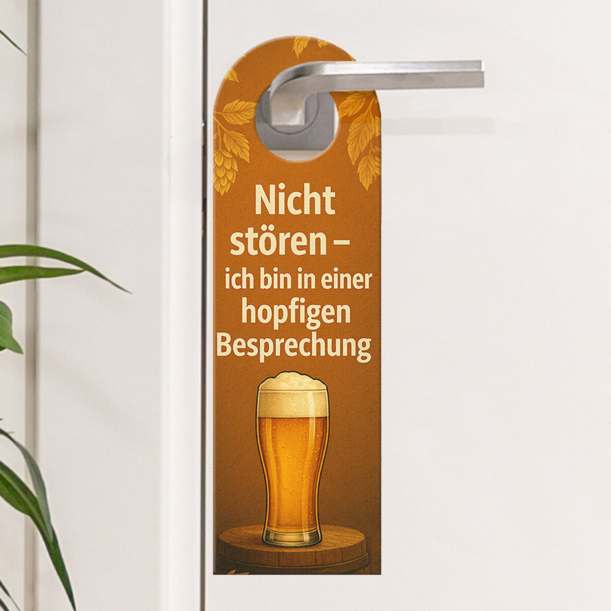 Nicht stören ich bin in einer hopfigen Besprechung Türhänger für Bierfans
