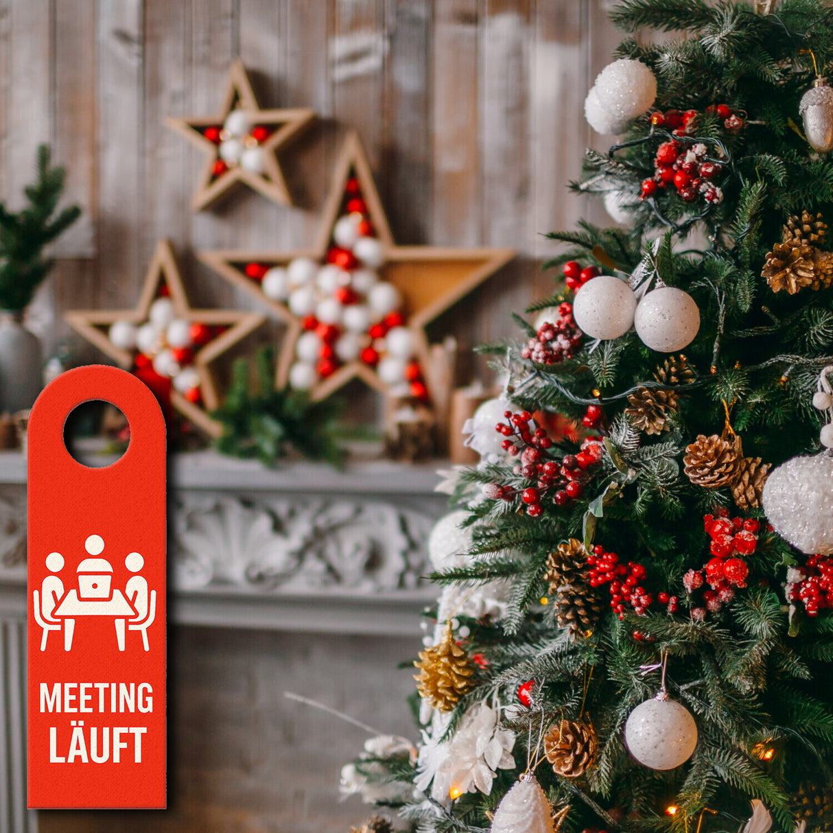 Meeting läuft Raum Frei Türhänger für Büro