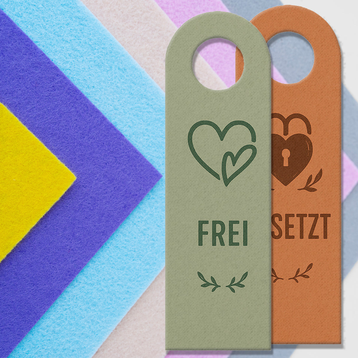 Frei Besetzt Herz Türhänger Vintage Herzdesign