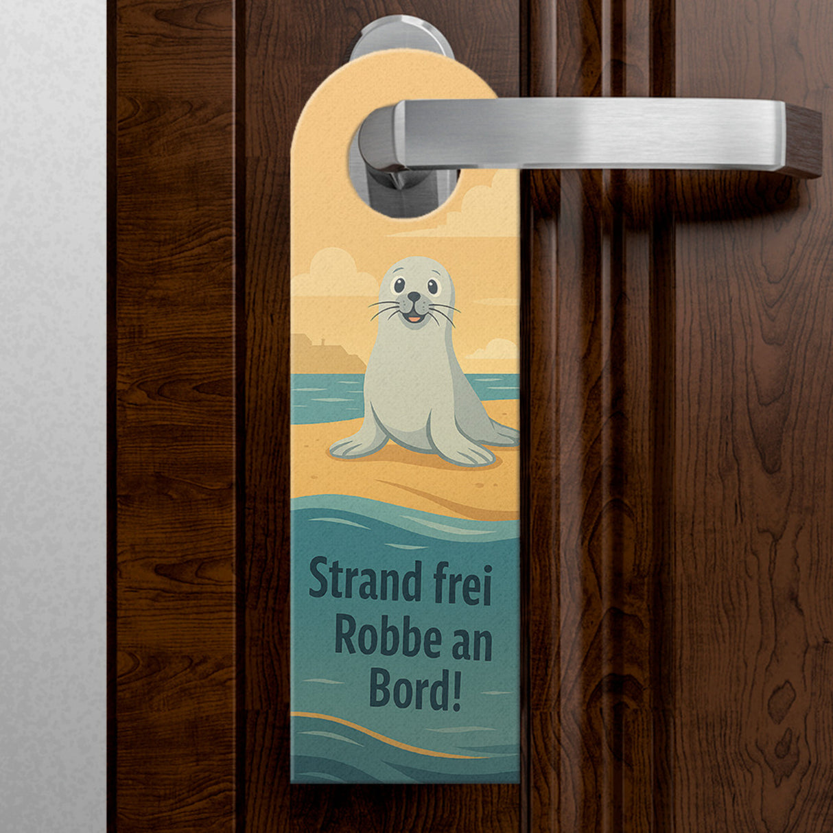 Robben am Strand Türhänger Flossenpause nicht stören