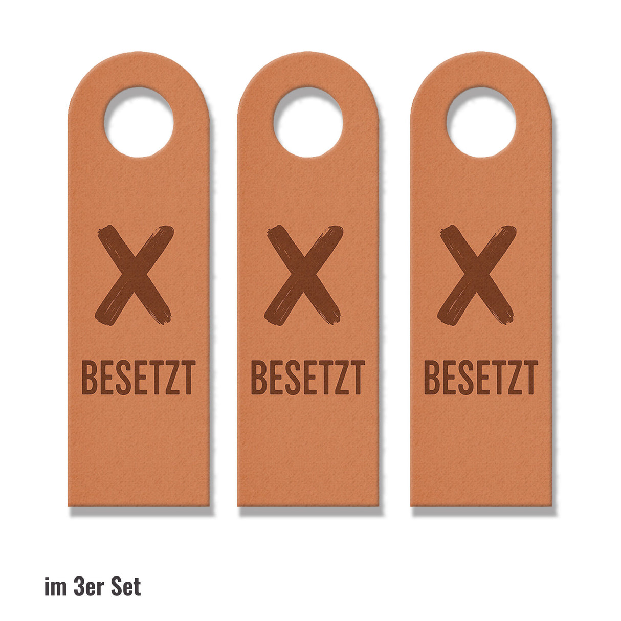 Frei besetzt Türhänger mit Kreuz und Haken