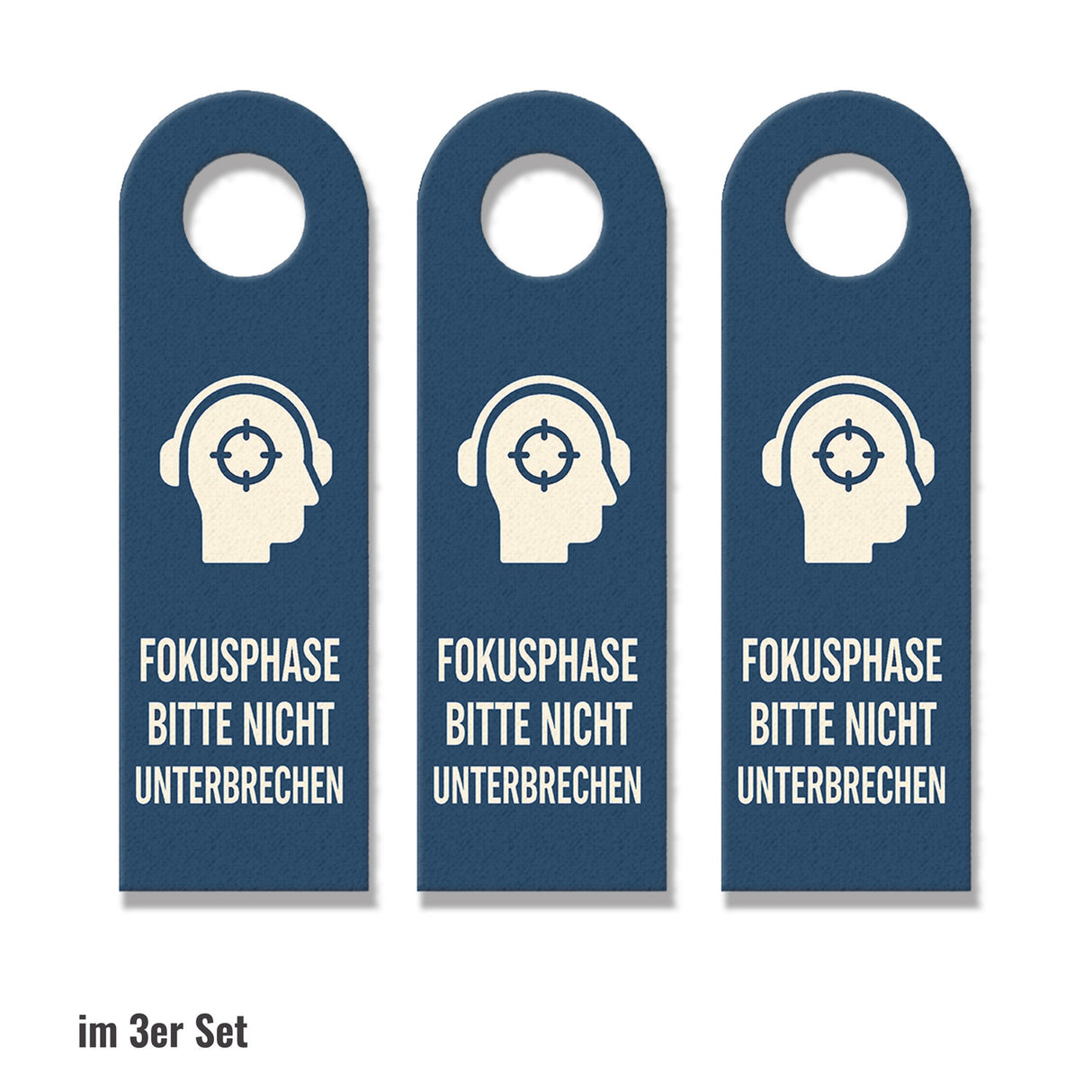 Fokusphase bitte nicht unterbrechen und Willkommen Türhänger Büro