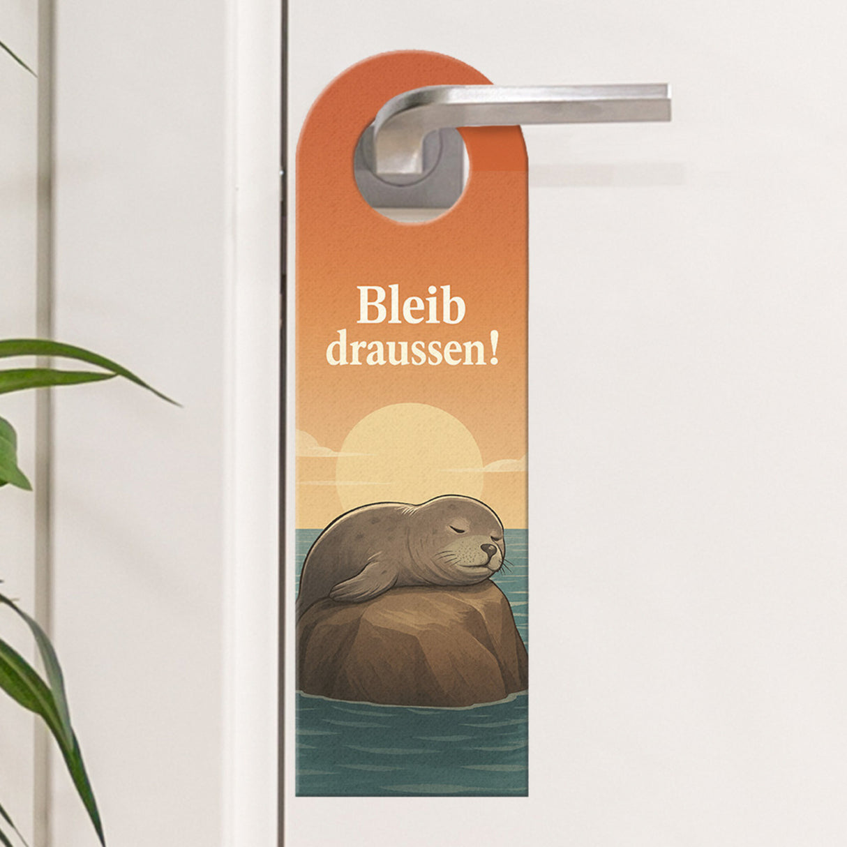 Robbe Komm rein Bleib draußen Türhänger Maritim