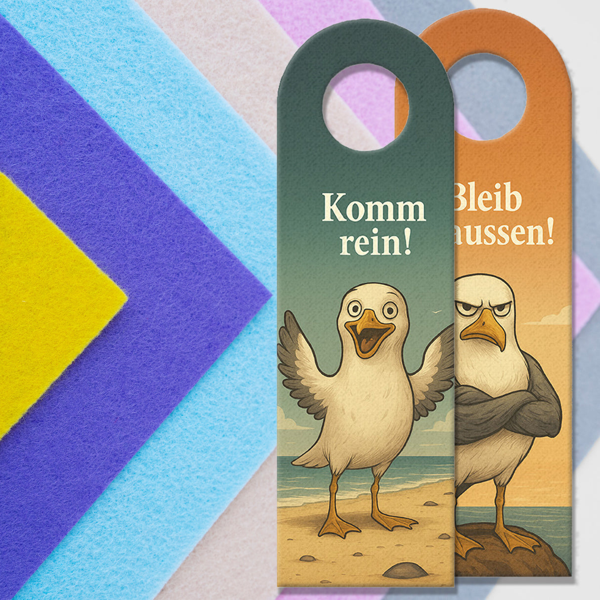 Möwe Komm rein Bleib draußen Türhänger Maritim