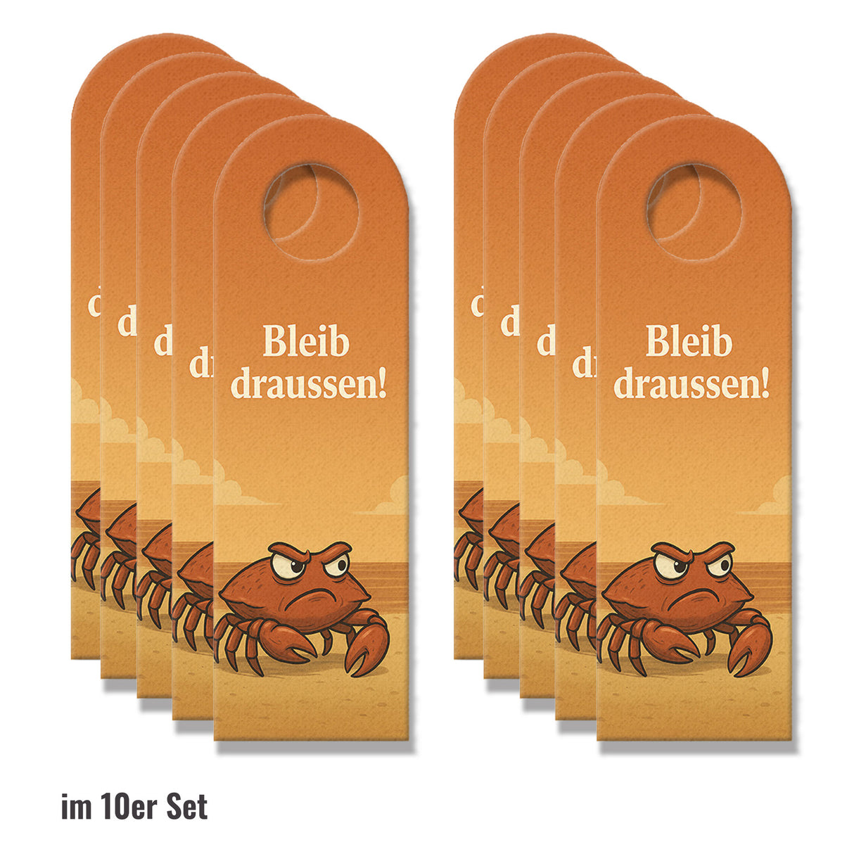 Krebs Komm rein Bleib draußen Türhänger Maritim