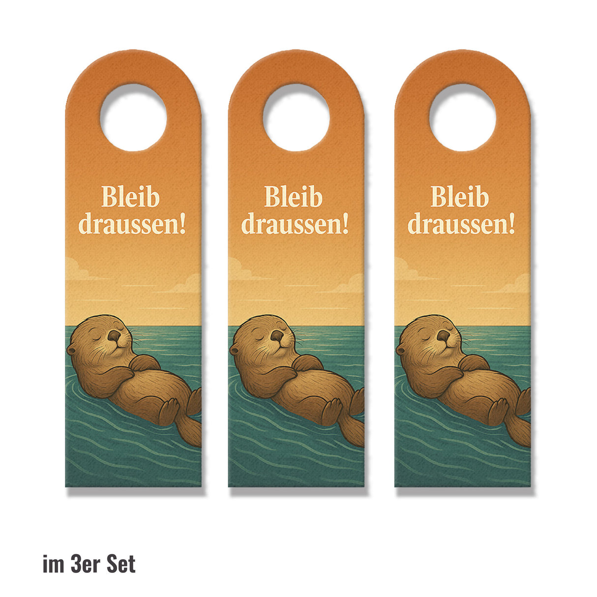 Seeotter Komm rein Bleib draußen Türhänger Maritim