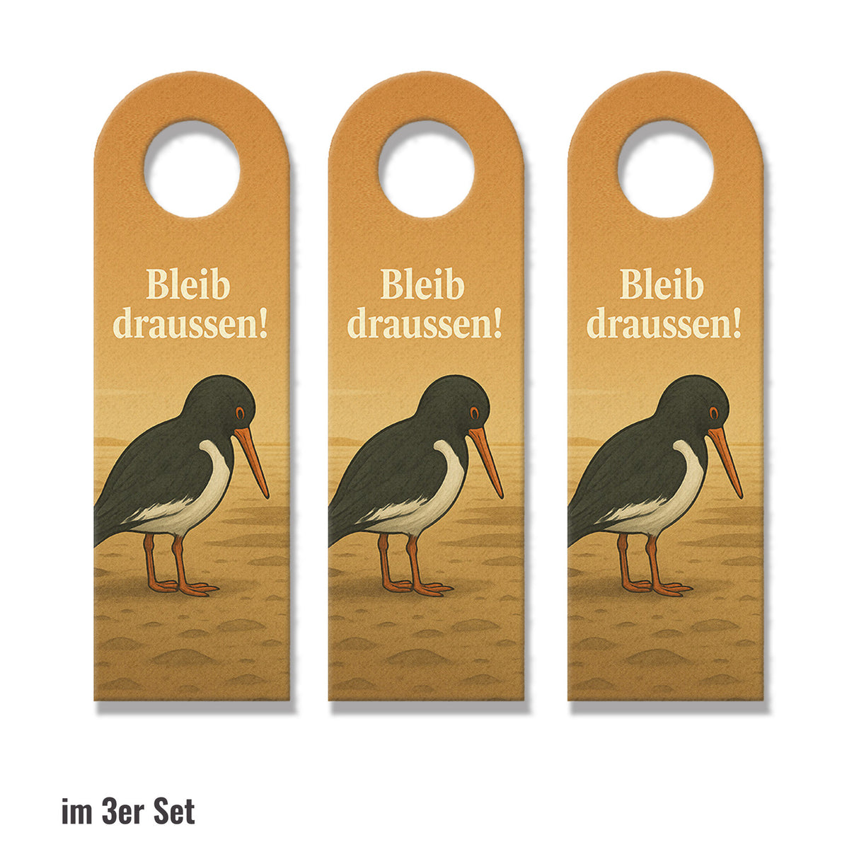 Austernfischer Komm rein Bleib draußen Türhänger Maritim