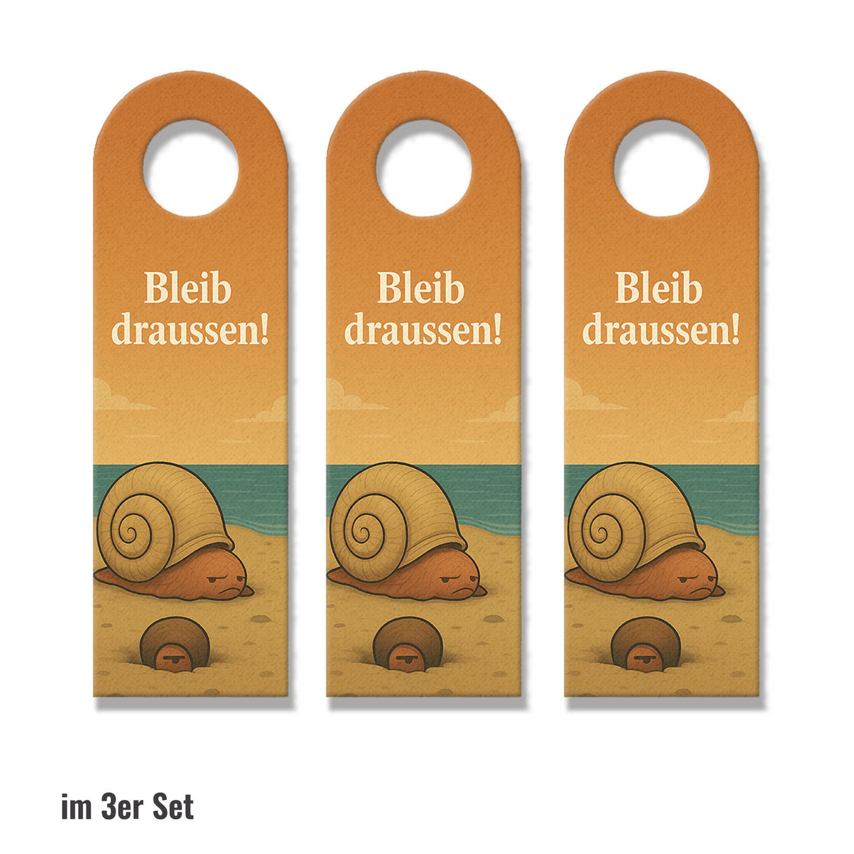 Wattschnecke Komm rein Bleib draußen Türhänger Maritim