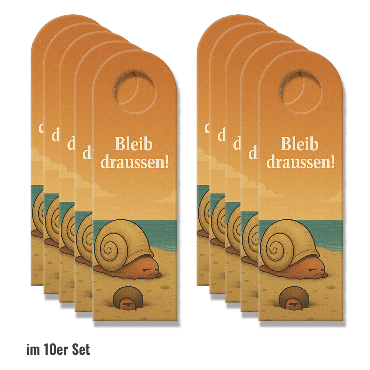 Wattschnecke Komm rein Bleib draußen Türhänger Maritim