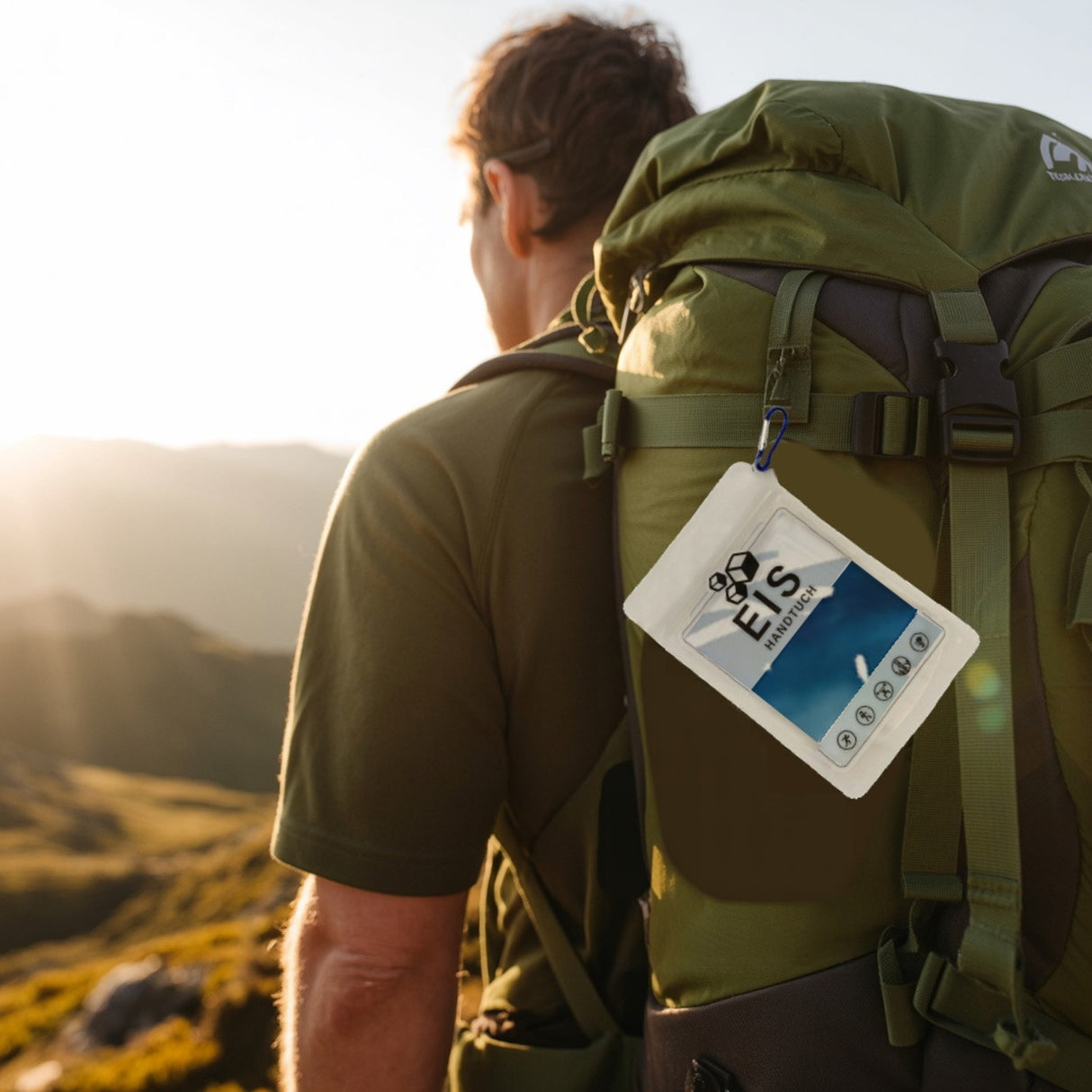 Maritimes Wellenmotiv Eishandtuch - Meer geht immer